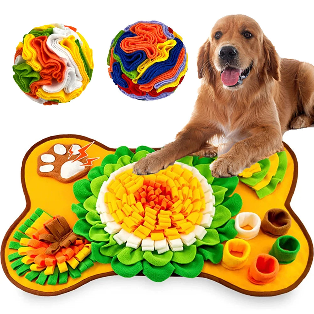 Snuffle Mat and Balls Interactive Foraging Puzzle